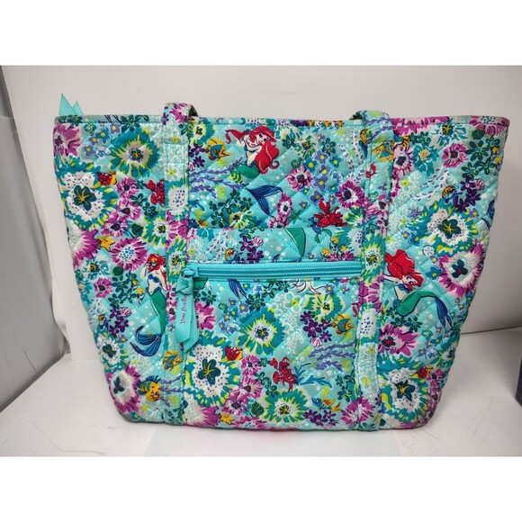 Vera Bradley Handbags - Vera Bradley Original Zip Tote In Disney Ariel Little Mermaid Floral